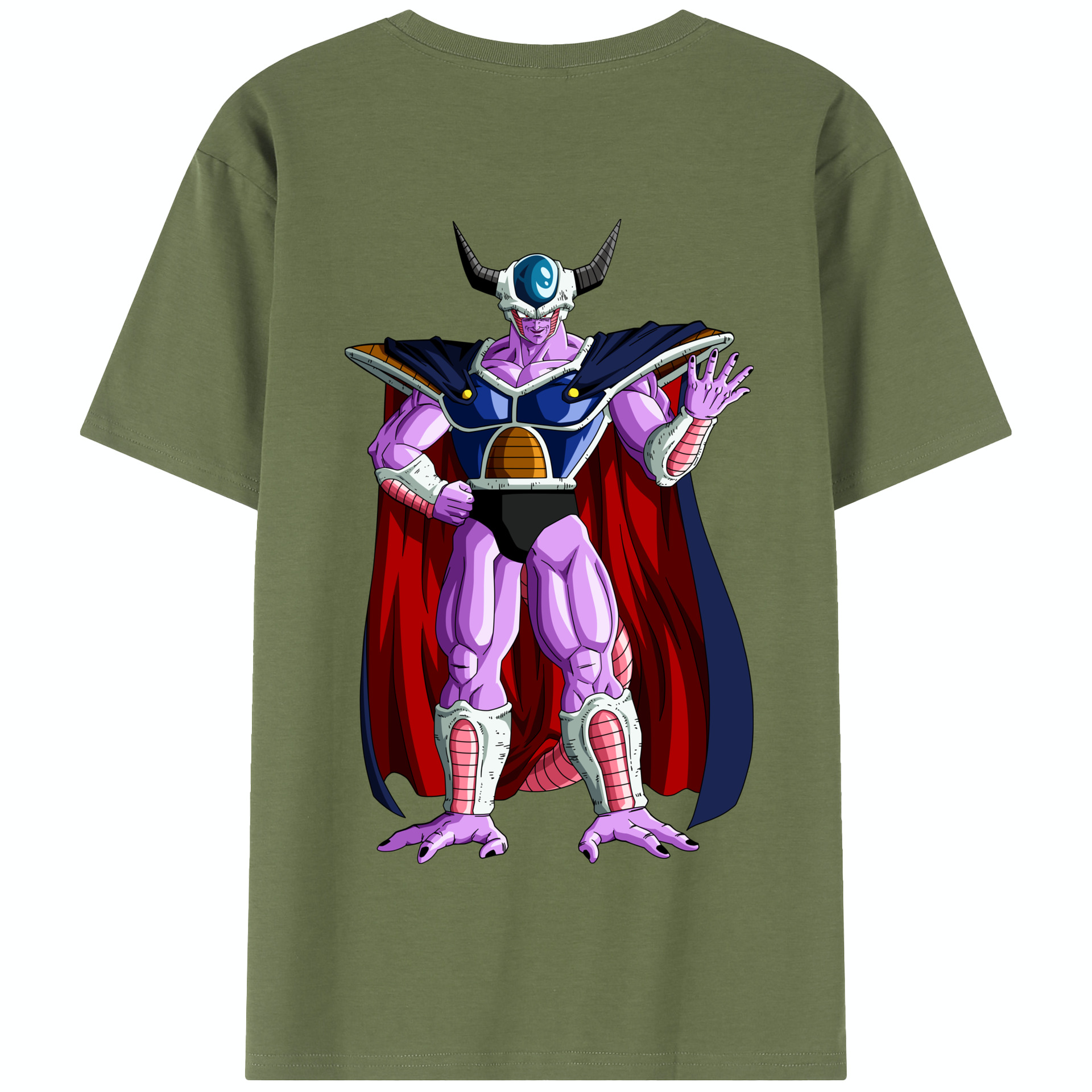 （画像用） ドラゴンボール コルド大王 DRAGON BALL King Cold 綿100％半袖Tシャツ（背面プリント）